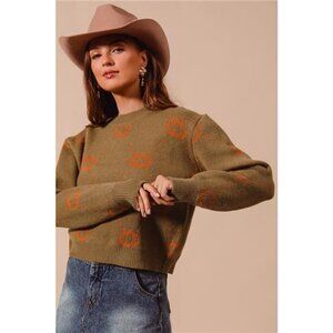 SO ME Pumpkin Rhombus Halloween Thanksgiving Sweater